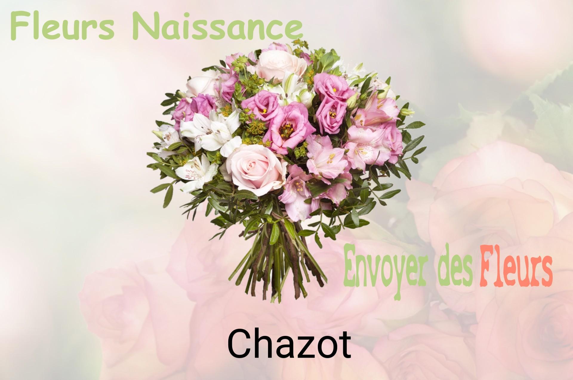 Bouquet de fleurs de naissance livré à Chazot